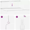  Behúzható napellenző Fehér 400 × 300 cm Alumínium