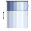  Kültéri Rolós Árnyék Csíkos Állítható Kék és fehér 200 x 250 cm szövet