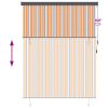  Kültéri Rolós Árnyék Csíkos Állítható Sárga és kék 220 x 250 cm szövet