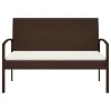  barna polyrattan kerti pad párnával 105 cm