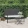  fekete polyrattan kerti pad párnával 105 cm