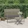  szürke polyrattan kerti pad párnával 105 cm