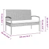  szürke polyrattan kerti pad párnával 105 cm