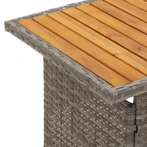  2 részes szürke polyrattan kerti ülőgarnitúra párnákkal