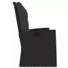  fekete polyrattan dönthető kerti pad párnával 173 cm