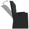  fekete polyrattan dönthető kerti pad párnával 173 cm