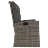  szürke polyrattan dönthető kerti pad párnával 173 cm