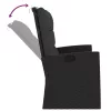  fekete polyrattan dönthető kerti pad párnával 118 cm