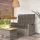  szürke polyrattan dönthető kerti pad párnákkal 118 cm