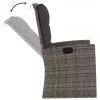  szürke polyrattan dönthető kerti pad párnákkal 118 cm