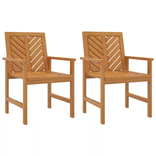  2 db tömör akácfa kerti étkezőszék