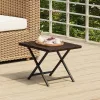  barna összecsukható polyrattan asztal 45x35x32 cm