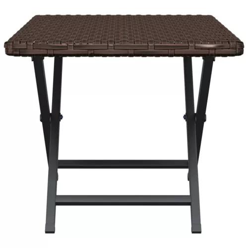  barna összecsukható polyrattan asztal 45x35x32 cm