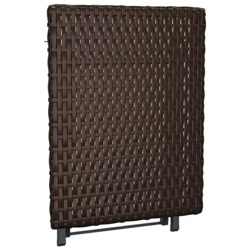  barna összecsukható polyrattan asztal 45x35x32 cm