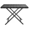  fekete összecsukható polyrattan asztal 45 x 35 x 32 cm