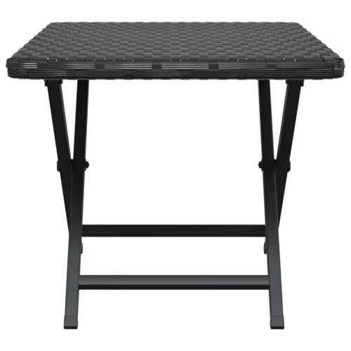  fekete összecsukható polyrattan asztal 45 x 35 x 32 cm