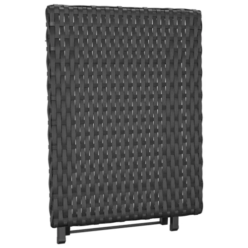  fekete összecsukható polyrattan asztal 45 x 35 x 32 cm
