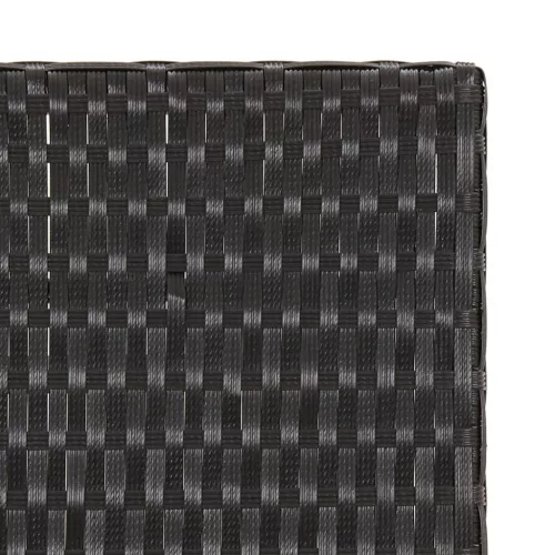 fekete összecsukható polyrattan asztal 45 x 35 x 32 cm