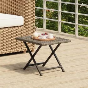  szürke összecsukható polyrattan asztal 45x35x32 cm