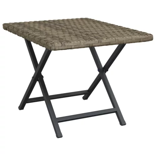  szürke összecsukható polyrattan asztal 45x35x32 cm