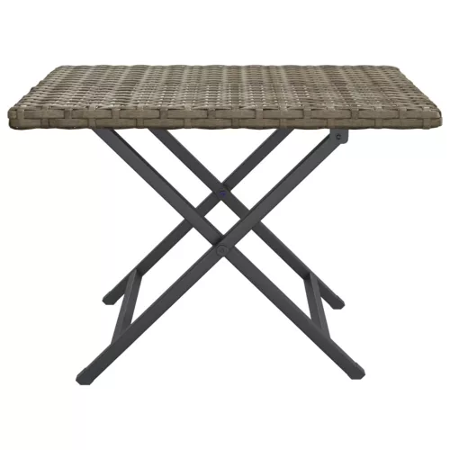  szürke összecsukható polyrattan asztal 45x35x32 cm