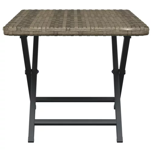  szürke összecsukható polyrattan asztal 45x35x32 cm