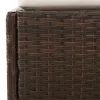  barna polyrattan napozóágy összecsukható tetővel 200x114x128 cm