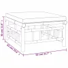 3 részes bambusz kerti ülőgarnitúra sötétszürke párnákkal