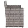  szürke polyrattan kerti pad párnákkal 105 cm