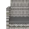  szürke polyrattan kerti pad párnákkal 105 cm