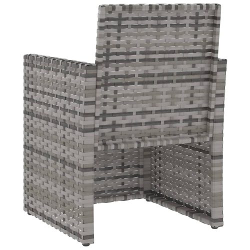  szürke polyrattan kerti fotel párnával