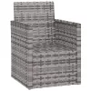  szürke polyrattan kerti fotel párnákkal