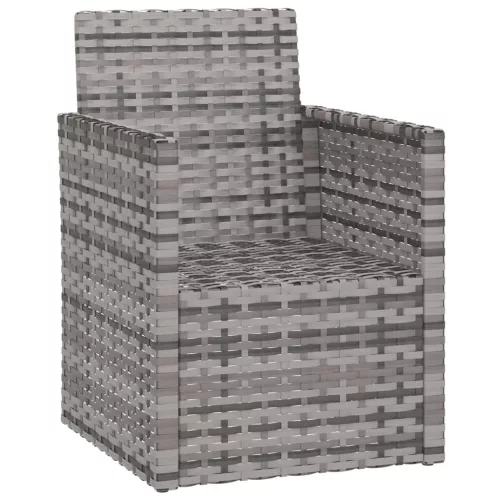  szürke polyrattan kerti fotel párnákkal