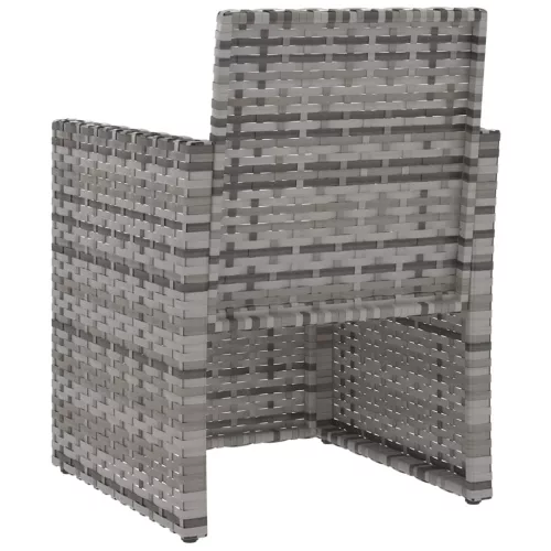  szürke polyrattan kerti fotel párnákkal