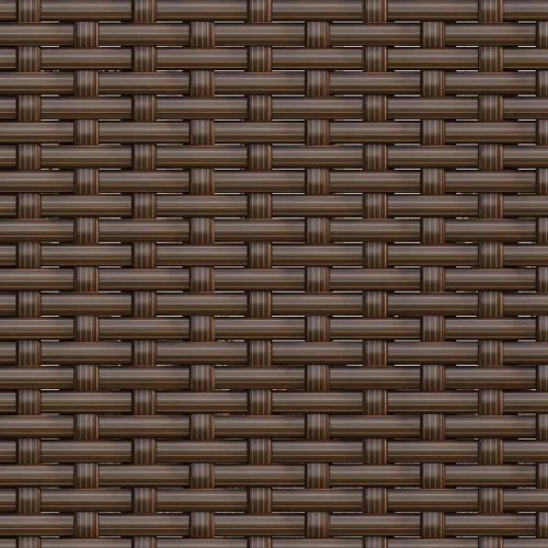  3 személyes barna polyrattan kerti kanapé párnával