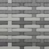  3 személyes szürke polyrattan kerti kanapé párnával