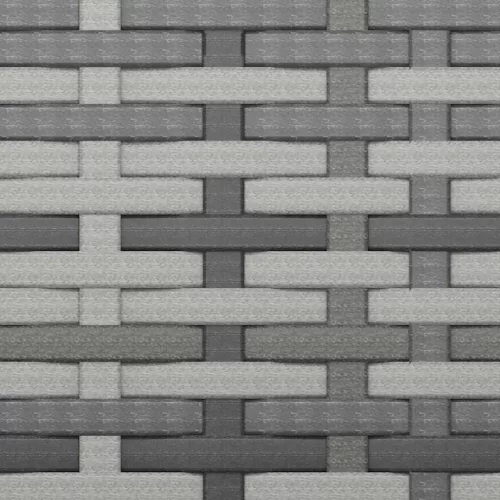  3 személyes szürke polyrattan kerti kanapé párnával