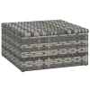  3 részes szürke polyrattan kerti ülőgarnitúra párnákkal