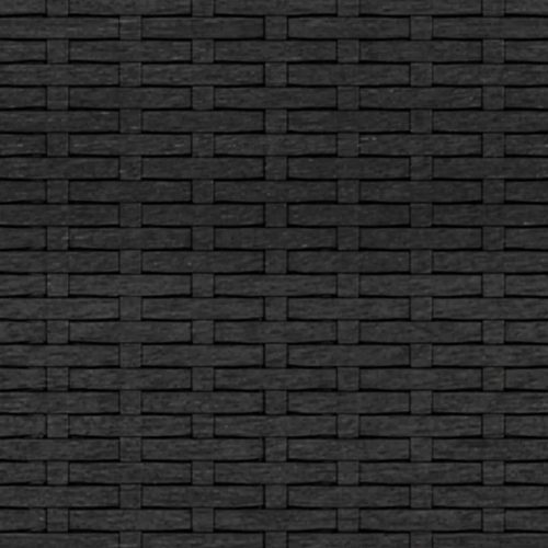  2 db fekete polyrattan kerti középső kanapé párnákkal