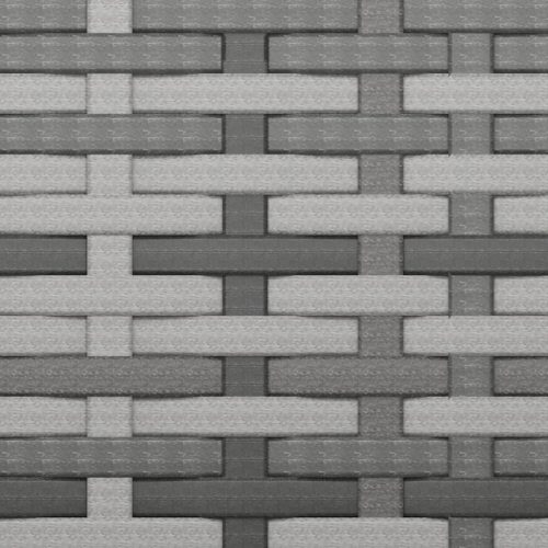  2 db szürke polyrattan kerti középső kanapé párnákkal