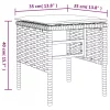  4 db fekete polyrattan kerti lábzsámoly párnákkal