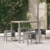  4 db szürke polyrattan kerti lábzsámoly párnákkal