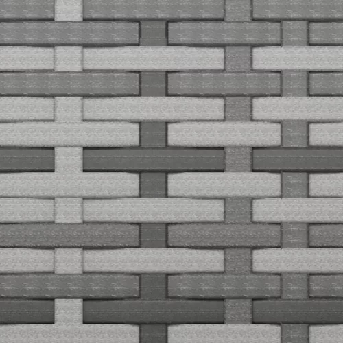  4 db szürke polyrattan kerti lábzsámoly párnákkal