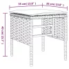  4 db szürke polyrattan kerti lábzsámoly párnákkal