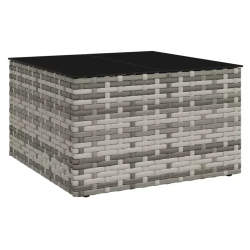  2 részes szürke polyrattan kerti ülőgarnitúra párnákkal