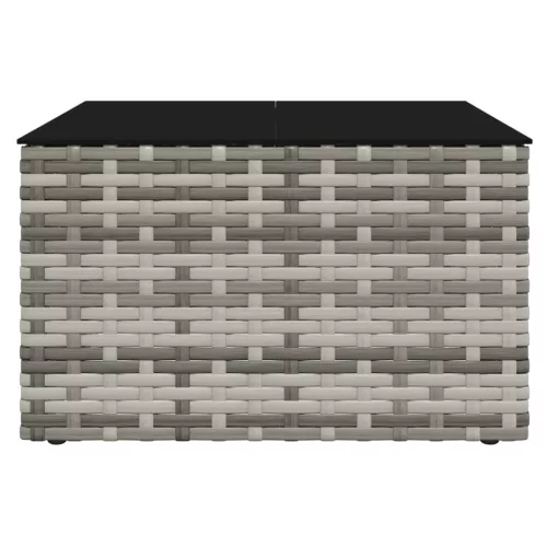  2 részes szürke polyrattan kerti ülőgarnitúra párnákkal
