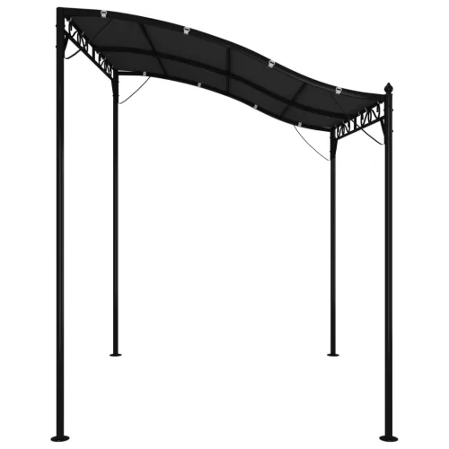  antracitszürke szövet és acél pavilon 2 x 2,3 m 180 g/m²