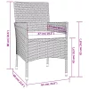  4 db fekete polyrattan kerti szék párnákkal (csak Egyesült Királyság/Írország/FI/NO)