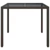  Kert étkezőasztal barna 90x90x75 cm polirattan