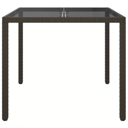  Kert étkezőasztal barna 90x90x75 cm polirattan
